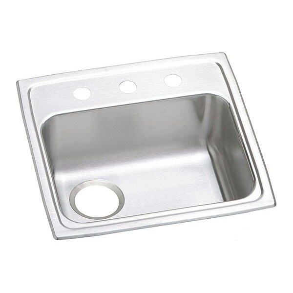 Celebrity SS, 1 Bowl Top Mnt Sink, Drop-In Mount, 2 Hole, 16" x 13.5", Brushed Satin
