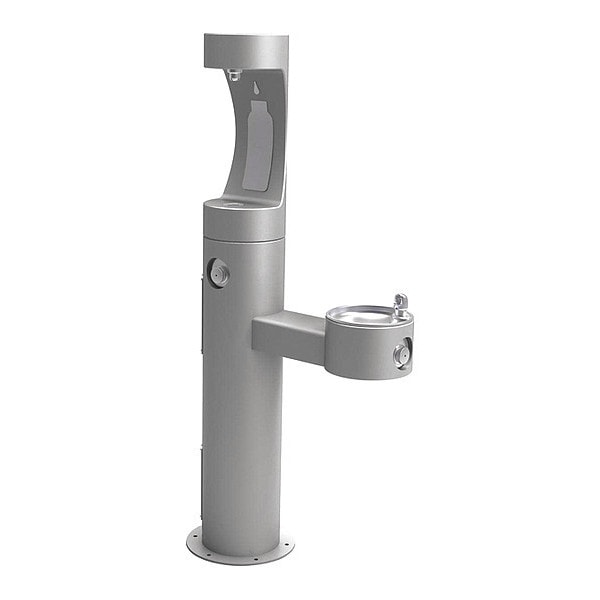 EZH20 Bttl Fill Statn, Bi-Lvl, Ped Gry 2 Levels, Gray, Outdoor