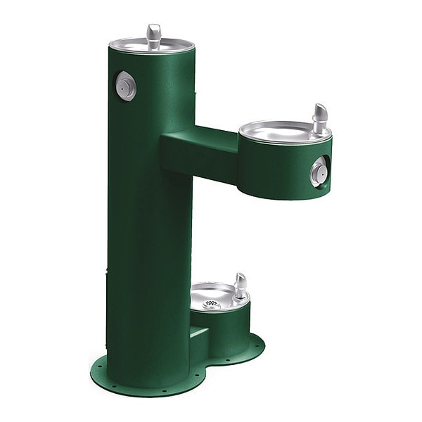 Pedestal Pet Station Drinking Fountain, 2 Level, 31" D, 40.3125" H, 26" W