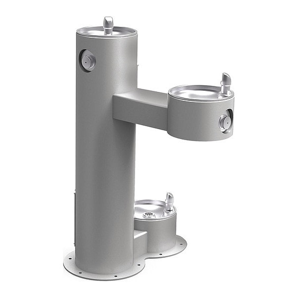 Pedestal Pet Station Drinking Fountain, 2 Level, 14" D, 40.3125" H, 31" W