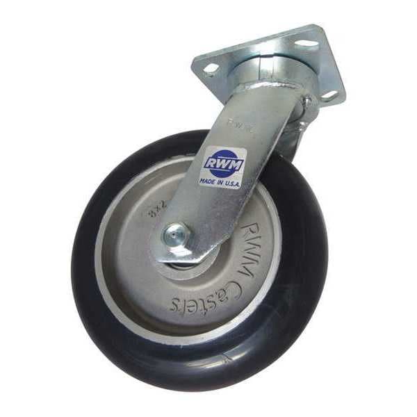 Swivel, w/8x2" Rubber on Nylon Wheel