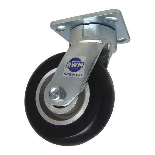 Swivel, w/6x2" Rubber on Nylon Wheel