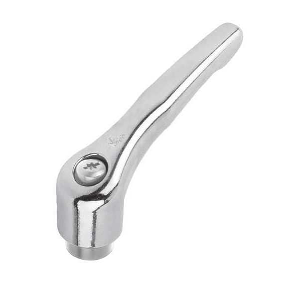 Adjustable Handle, Size: 3 5/16-18, Zinc High-Gloss Chromed, Comp: Stainless Steel