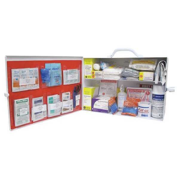 First Aid Kit and Housing, Metal Cabinet, 297 Components, 100 People Served