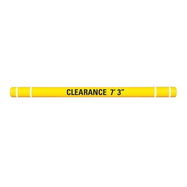 Clearance Bar, 7-3/8" O.D., 80" L, Yellow
