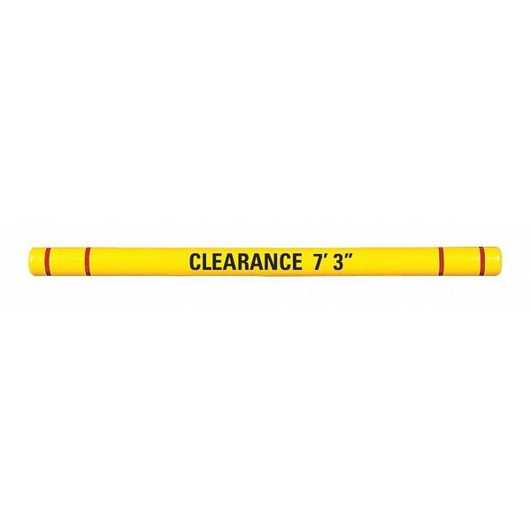 Clearance Bar, 5" O.D., 120" L, Yellow/Red