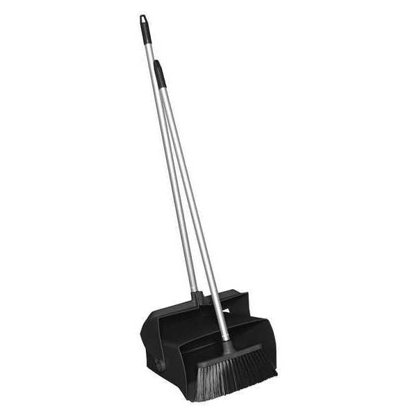 Lobby Dust Pan and Broom Set, Black