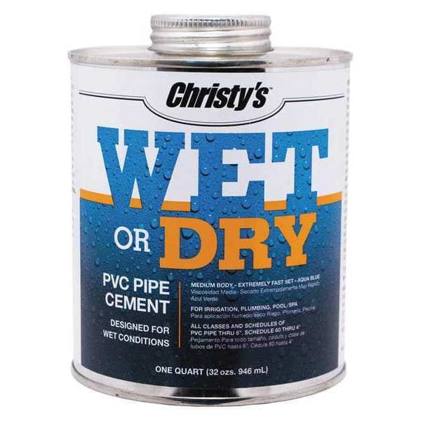 Pipe Cement, Aqua Blue, 32 oz.