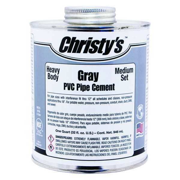 Pipe Cement, Gray, 32 oz.