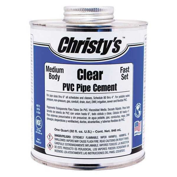 Pipe Cement, Clear, 32 oz.