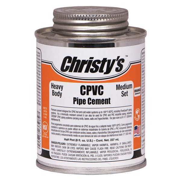 Pipe Cement, Orange, 8 oz.