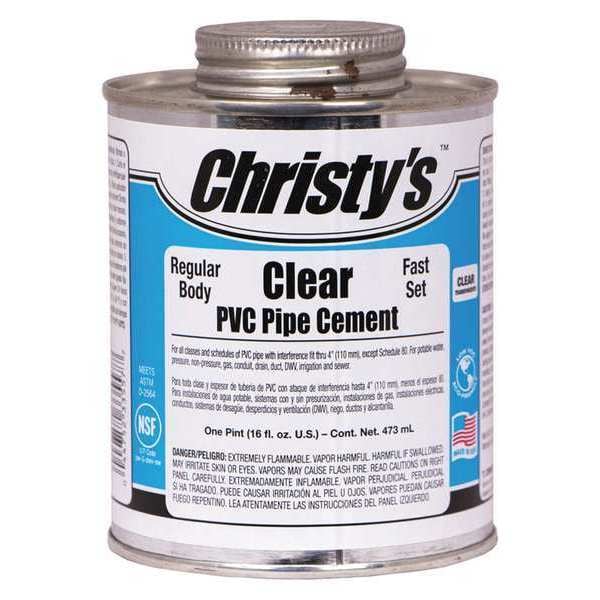 Pipe Cement, Clear, 16 oz.