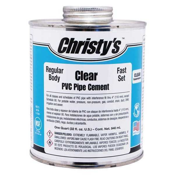 Pipe Cement, Clear, 32 oz.