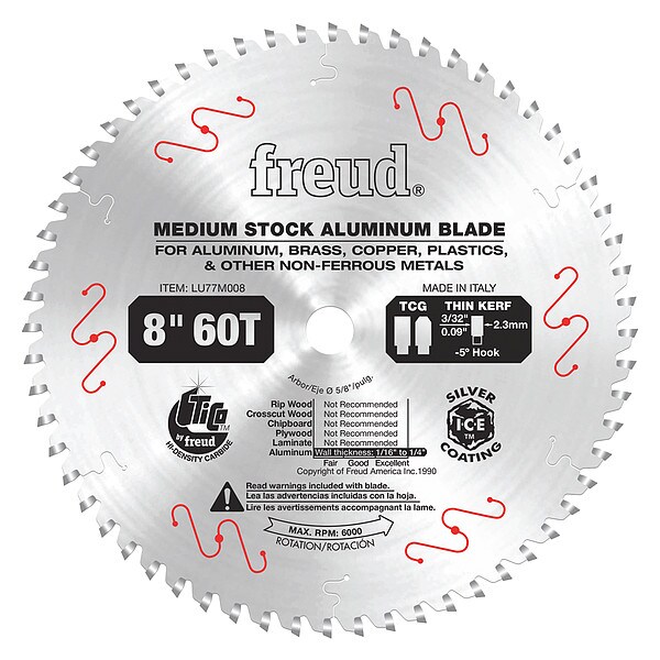58-Teeth Circular Saw Blade, Carbide Tip
