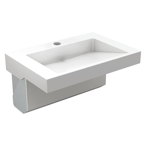 Bathroom Sink, White, Rectangular, 22"x15"