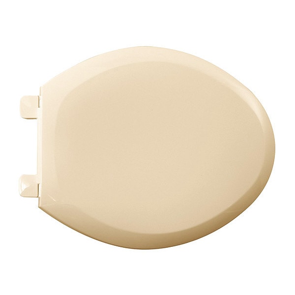 Cadet3El SlwClose PlasticSeat Bon With Cover, Plastic, Elongated, Bone