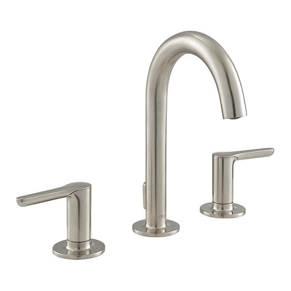 Dual Handle Studio S Widespread W/ Lvr Bn, 6" to 12" Mount, Brushed Nickel 3 Hole