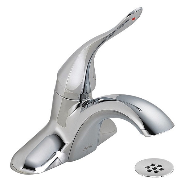 Single Handle Centerset Lavatory Faucet, Chrome 3-hole 4" installation Hole