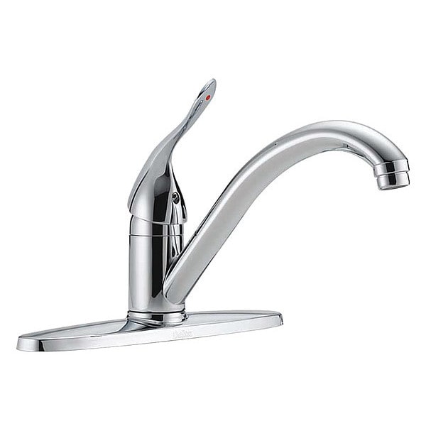 HDF 1-Hdl Kitchen Faucet 100LF-HDF CH, 8" Mount, 3 Hole Commercial