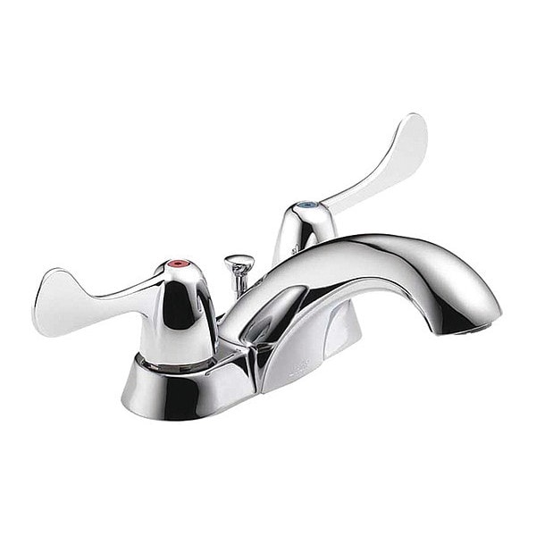 Dual Handle Centerset Lavatory Faucet, Chrome 2 or 3-hole 4" installation Hole