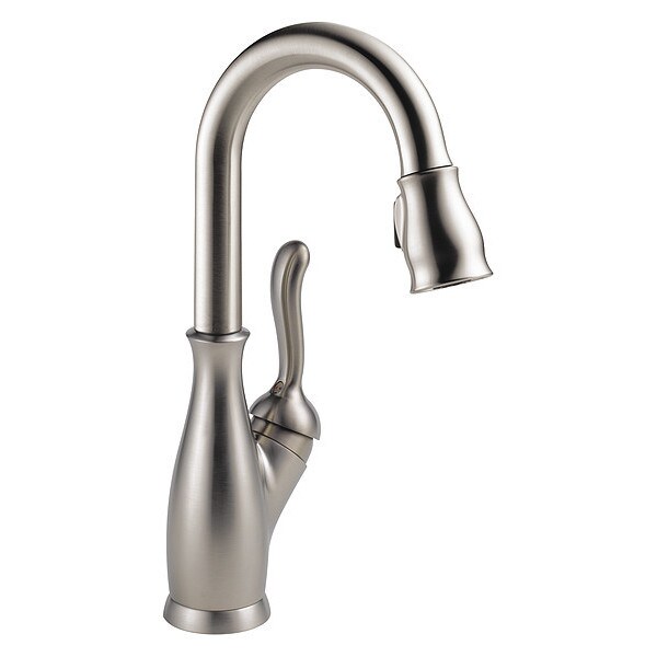 Leland, 1Hdl PulDwn BrPrpFaucet Stinles, 8" Mount, 1 or 3 Hole Commercial