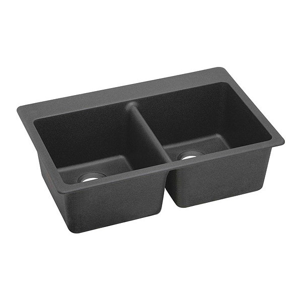 Sink, 33x22x9.5", Top, Blk