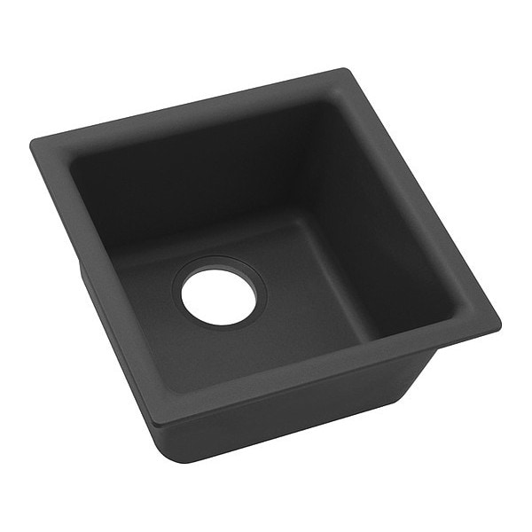 Sink, 15-3/4x15-3/4x7-11/16", Dual, Blk
