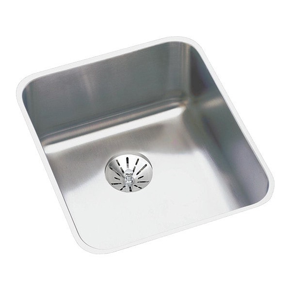 Sink, Undermount Mount, 0 Hole, 13.5" x 16", Lustrous Satin