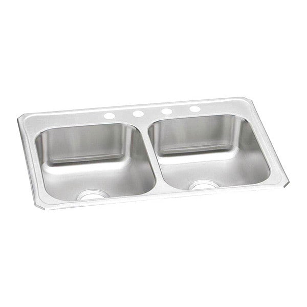 Sink, Drop-In Mount, 3 Hole, Brushed Satin