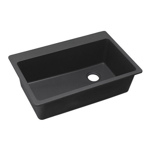 Sink, Drop-In Mount, Pre-scored for up to 7 Hole, Black