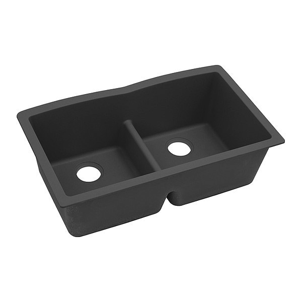 Sink, 33x19x10", Undr, Blk