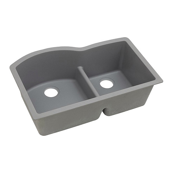 Sink, 33x22x10", 60/40, Undr, Grystone