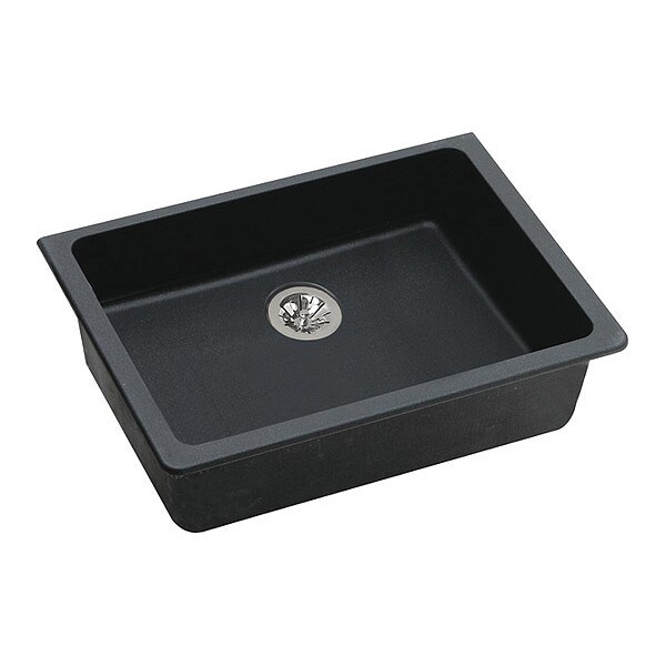 Sink, Undermount Mount, 0 Hole, 22.339" x 16.429", Black