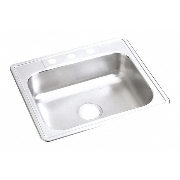 Sink, Drop-In Mount, 2 Hole, 21" x 15.75", Satin
