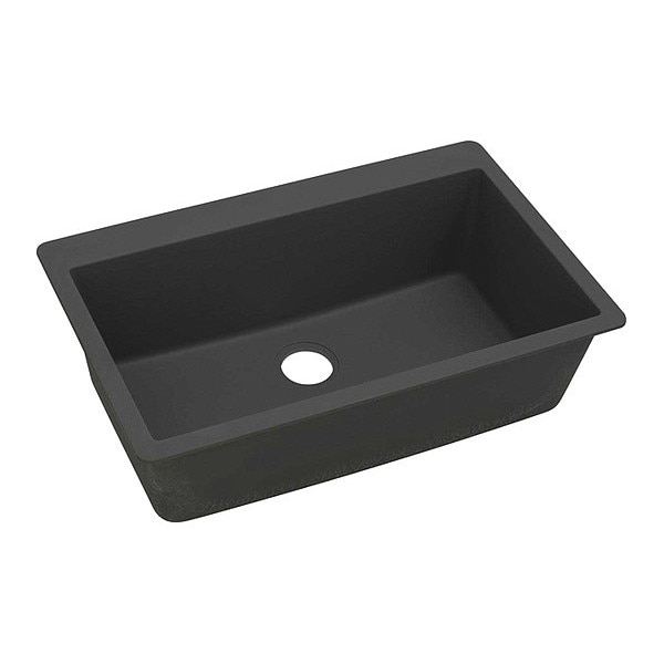 Sink, Drop-In Mount, Pre-scored for up to 5 Hole, 30.246" x 16.301", Black