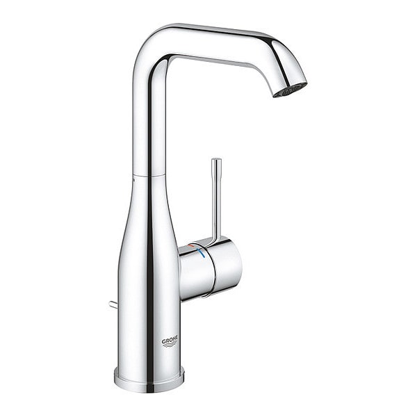 Single Handle Bathroom Faucet, Single Hole Mount, Chrome 1 Hole