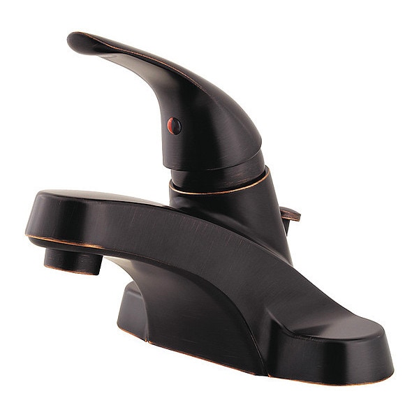 Single Handle 4 1/2" Mount, 3 Hole Bathroom Faucet, Tuscan Bronze