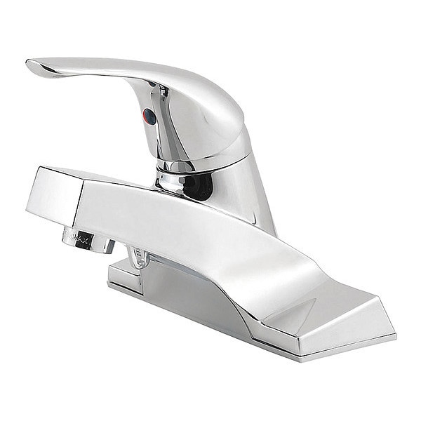 Single Handle 4 1/2" Mount, 3 Hole Bathroom Faucet, Polished chrome
