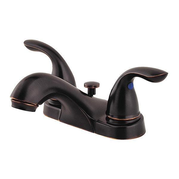 Dual Handle Bathroom Faucet, 3-31/32" Mount, Tuscan Bronze 3 Hole