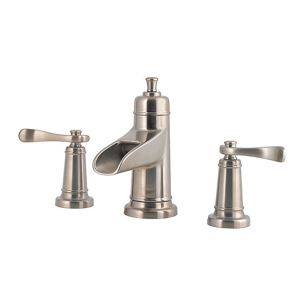 Dual Handle Bathroom Faucet, 8"to 15" Mount, Brushed Nickel 3 Hole
