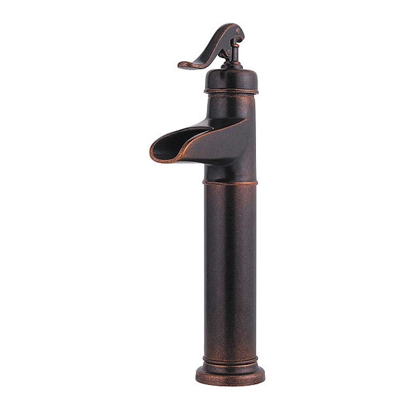 Single Handle Vessel Faucet, Single Hole Mount, Rustic Bronze 1 Hole