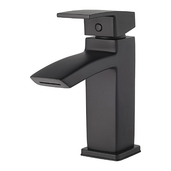 Single Handle 1  or 3 Hole Bathroom Faucet, Matte Black