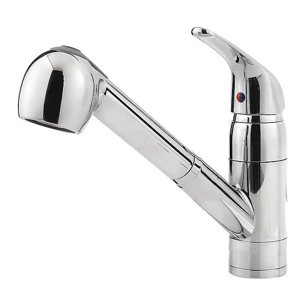 Kitchen Faucet, Pull-Out, Polished Chrome, 7-7/8" Mount, 1 or 3 Hole Residential