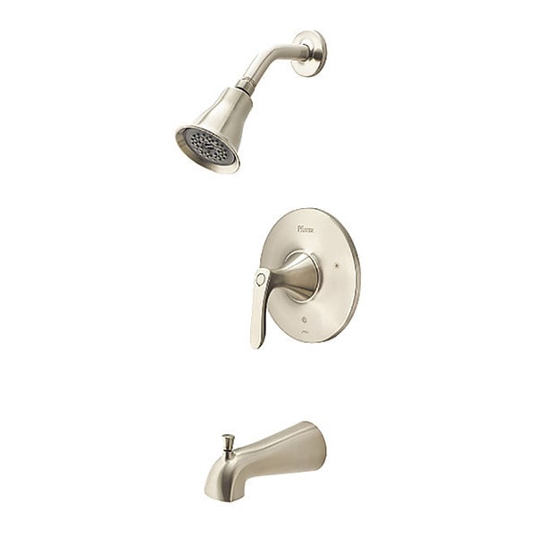 Tub/Shower Trim, 1-Handle, Weller, Nickel