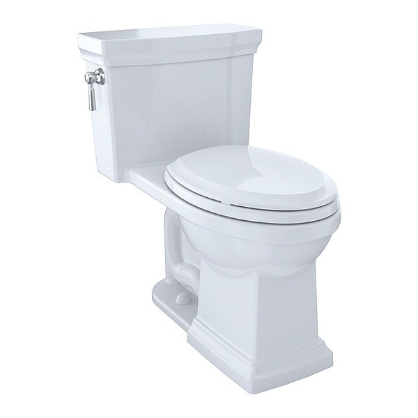 Toilet, 1.28 gpf, Tornado Flush, Floor Mount, Elongated, Cotton