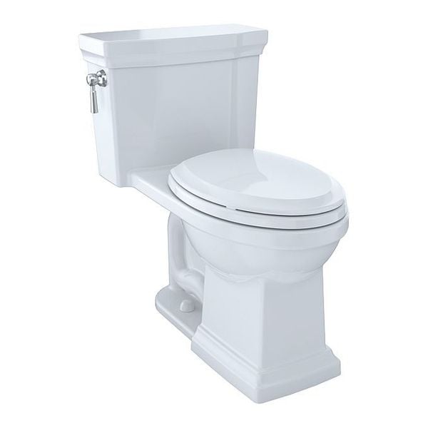 Toilet, 1.0 gpf, Tornado Flush, Floor Mount, Elongated, Cotton