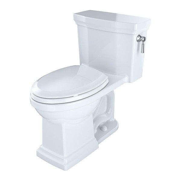 Toilet, 1.28 gpf, Tornado Flush, Floor Mount, Elongated, Cotton
