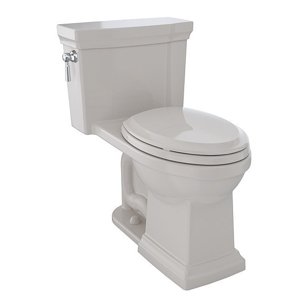 Toilet, 1.28 gpf, Tornado Flush, Floor Mount, Elongated, Sedona Beige
