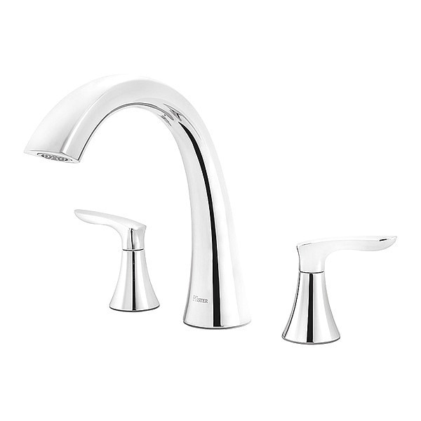 Dual Handle Bathroom Faucet, Polished chrome 3 Hole