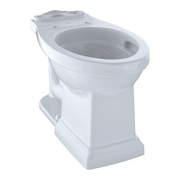 Toilet Bowl, 1.0 gpf, Floor Mount, Elongated, Cotton